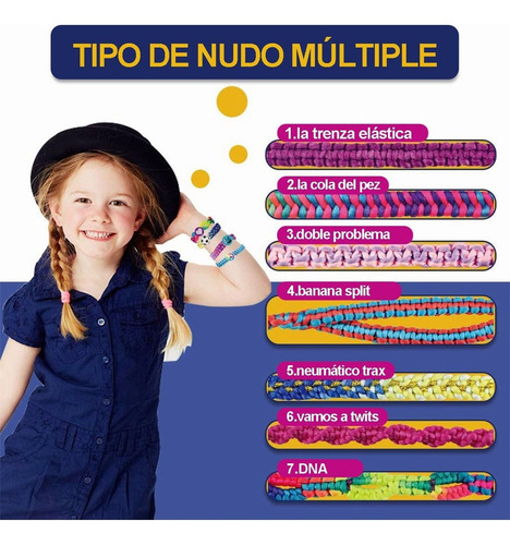 Juego Para Hacer Pulseras Artesanal Diy Con Accesorios Niñas