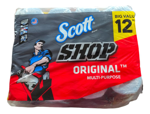 Paquete De Toallas Multi Usos Scott Shop Original 12 Rollos