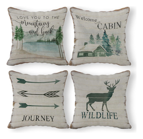 Siusue (rb) Almohadas Decorativas Para Cabaña, Fundas De Alm