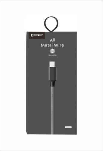 Imagem 4 de 5 de Cabo Micro Usb Carregador Metálico 1m Todo Metal V8 Android