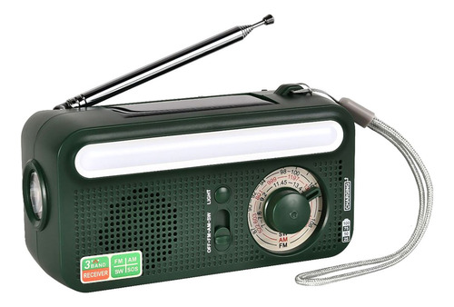 Radio De Emergencia Solar De Manivela Portátil For Acampar