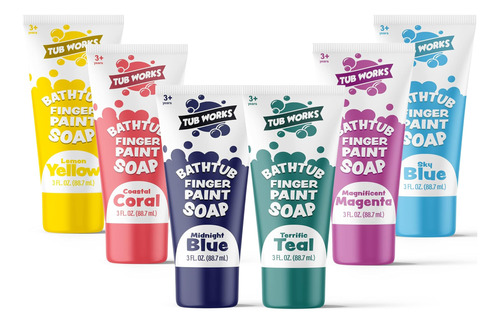 Jabón Para Pintura De Dedos Para Bañera Tub Works®, Colores 