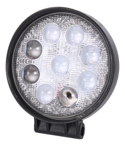 Faro 9 Led Redondo Lupa 27w Blanco 12v-24v Auto Camioneta