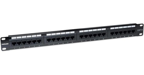 Panel De Parcheo Intellinet Cat6 24 Puertos Rack 520959