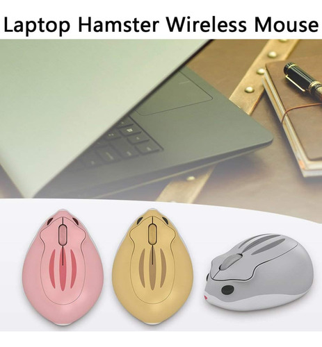 Mouse Inalambrico Sxban, Diseno De Hamster 1200 Dpi Gris