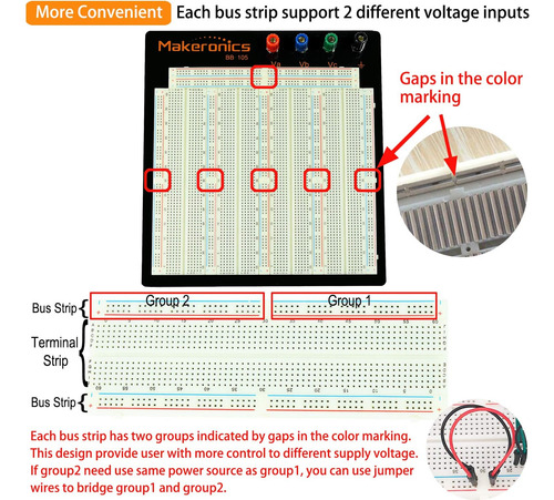 Makeronics Solderless 3220 Breadboard Complete Kit-3220 T...