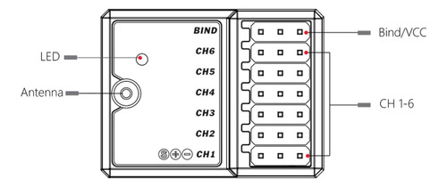 Hobbymate Flysky Fs-bs6 Receptor Para Transmisor De Radio De
