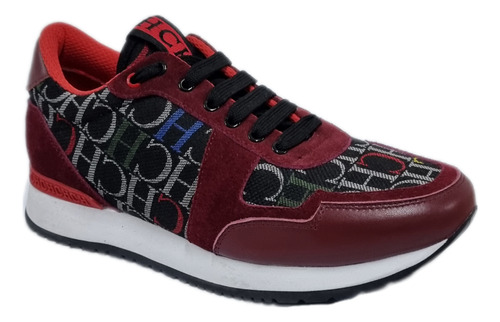 Zapato Runner De Canvas Santorini Carolina Herrera Vinotinto