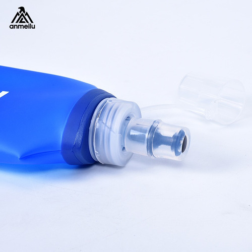 2pcs 500ml Botella De Agua Plegable Soft Flask Con Popote