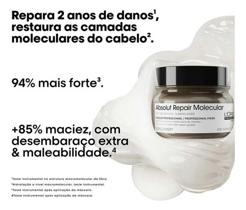 Máscara Absolut Repair Molecular 250g L'oréal Professionnel
