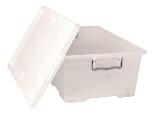 Caja Organizadora Plástica Apilable C/ruedas 55lt 62x40x33cm