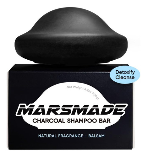 Marsmade Shampoo En Barra De Carbón Vegetal