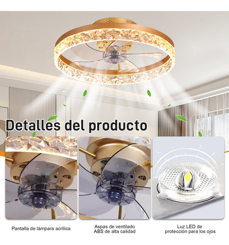 Ventilador de Techo Merion MER+FSD+01 con Palas de Plástico Estructura