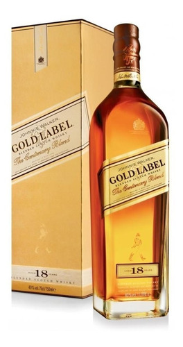 Imagen 5 de 10 de Whisky Johnnie Walker Gold Label 18 Años 750ml En Estuche