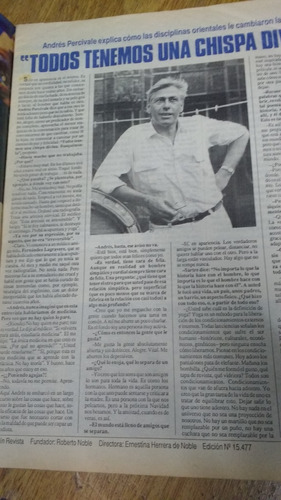 Revista Clarin N° 15477 Andres Percivale Disiplinas Año 1989