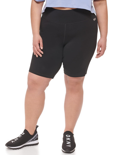 Shorts Deportivo Mujer Dkny Cintura Alta Cinta Logo