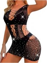 Comprar Vestido Strass Con Brillos Red Sexy Ajustado