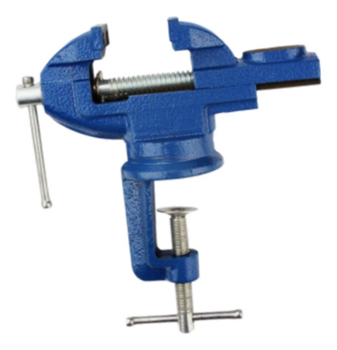 Morsa De Mesa Com Grampo Morsa De Boca De Grampo 5cm Azul