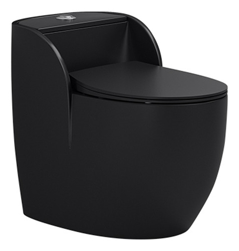 Wc One Piece Pouf Black Dechaus Descarga 30 Cms Dec2064b