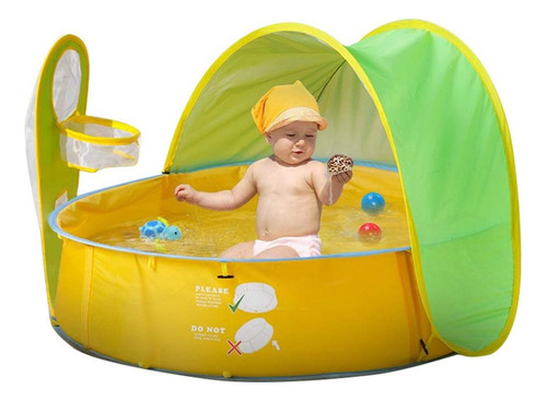 Carpa Portátil Emergente For Piscina For Niños Amarillo