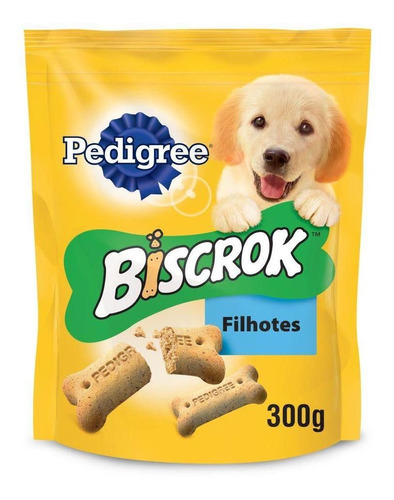 Biscoito Pedigree Biscrok Cães Filhotes 300 G