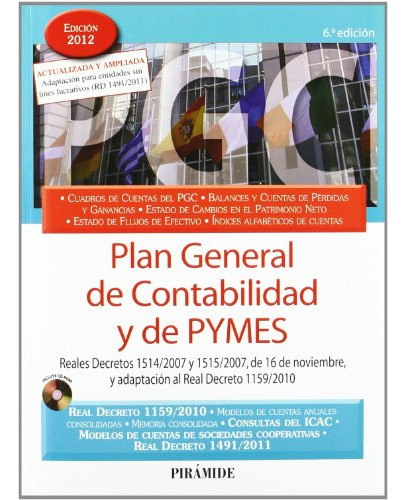 Libro Plan General Contabilidad Y Pymes 2011  De Vvaa Pirami