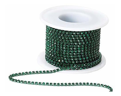 Tira De Strass 2.5mm 1rollo De 9m Verde Esmeralda