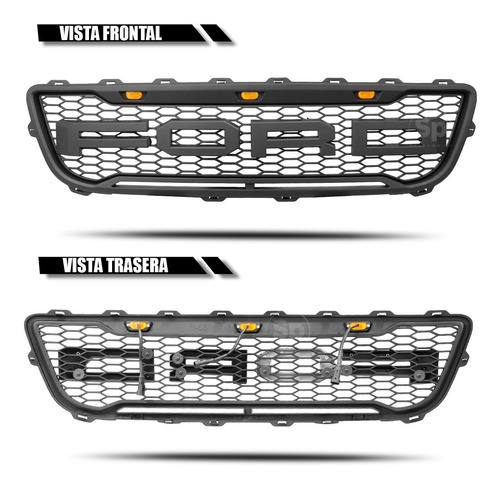 Imagen 2 de 7 de Parrilla Con Led Ambar Ford F150 1999 2000 2001 2002 2003