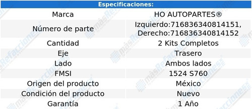 2 Herrajes Frenos Tambor Traseros Mariner 05 Al 07 Ho