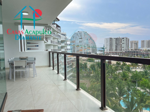 Cad La Isla Emerald I8. Amplio Departamento En Condominio De Playa Con Terraza Y Vista A Las Áreas Comunes