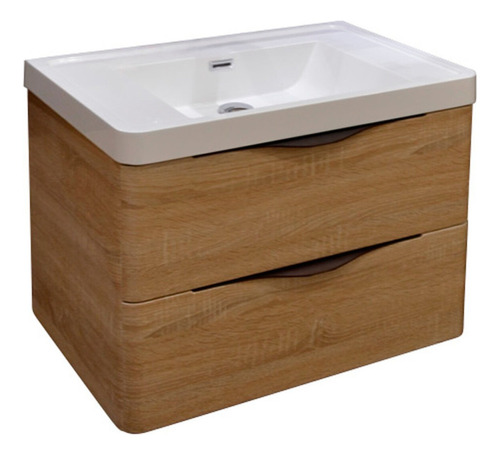 Mueble De Baño Roble Claro Mueble: 80x48x45cm Lavamanos: 90