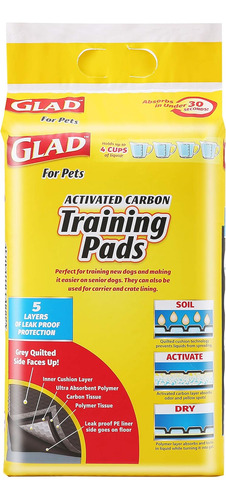 Glad For Pets Black Charcoal Puppy Pads-nuevas Y Mejorada...