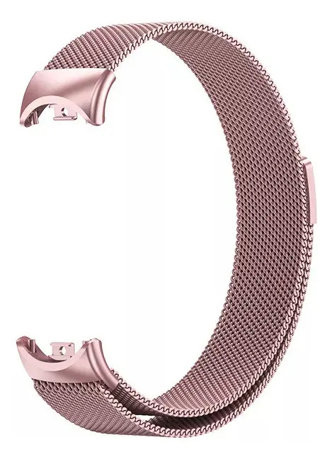 Malla Metalica Para Reloj Mi Smart Band 8 Xiaomi 1.62 Ancho de la malla 1.85 cm Color Rosa