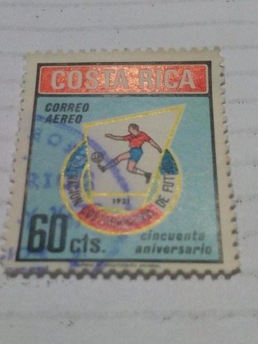 Estampilla.  Federac.  Costarricense De Fútbol.  60 Cts  (7)