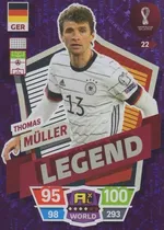 Comprar Adrenalyn Qatar 2022 Panini - Carta Legend #22 Thomas Müller