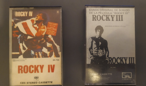 Cassettes Lote De Rocky 3 Y 4 Vintage