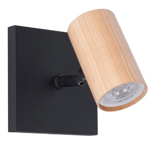 Aplique 1 Luz Cabecera Velador Madera Led Gu10 Vg