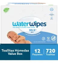Comprar Waterwipes Toallitas Húmedas Value Box (12 Pack X 60 Unds) 720 Unds | 99.9% Agua | Piel Sensible
