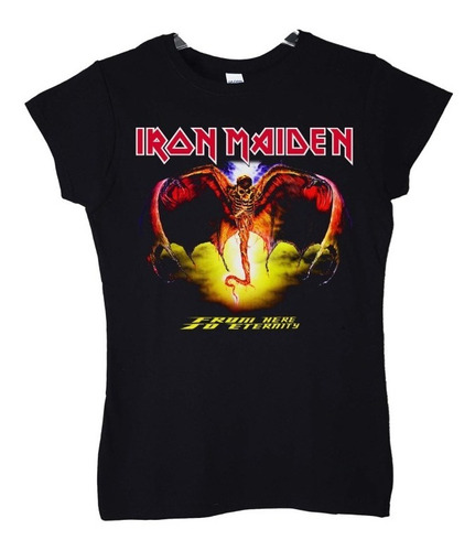 Polera Mujer Iron Maiden From Here To Eternity Metal Abomina