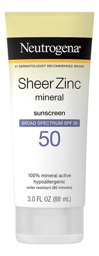 Protetor Solar Neutrogena Sheer Zinc Oxide Fps 50 88ml Dry
