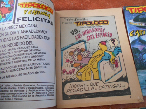 Lote 4 Comic Tipoloco Catinga #1 Historieta Antigua 80s Ovni (Usado)