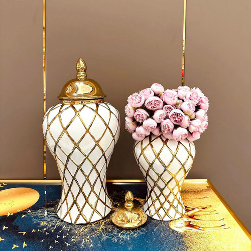 Tarro De Cerámica Para Jengibre, Tarro De Decoración Medio