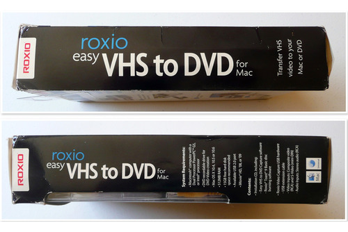 Roxio Easy Vhs To Dvd Para Mac Computadoras Apple (Usado)