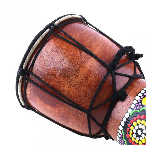 Imagen 5 de 6 de Tambor Africano Tambor Musical Instrumento De Madera Maciza