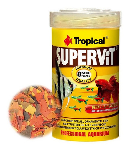 Alimento Peces Hojuelas Tropical Supervit 100 Ml