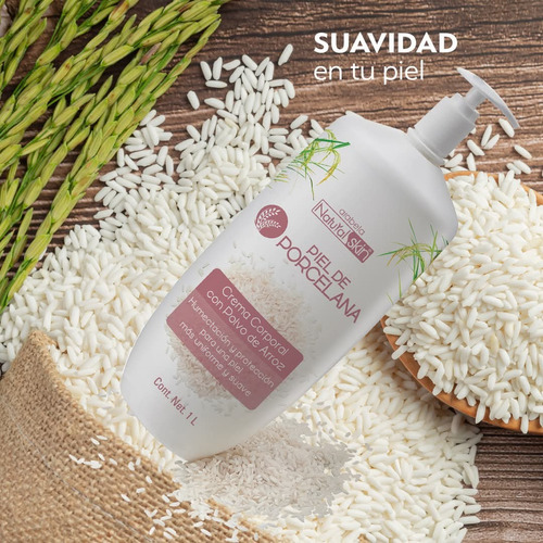 Crema Corporal Polvo Arroz Aclaradora Natural Skin Arabela Polvo Arroz
