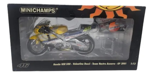 Moto Honda Nsr Valentino Rossi Campeon 2001 1/12 Minichamps