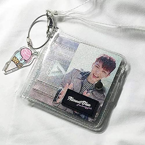 Cartera Transparente Para Mujer, Monedero Plegable Con Cordó