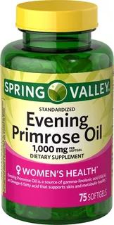 Aceite Onagra Evening Primrose Oil Spring Valley Import. Usa