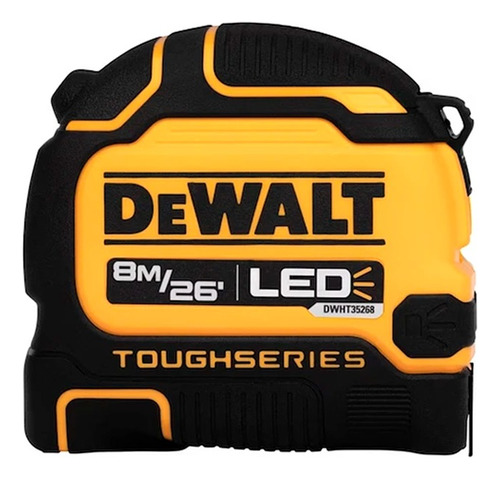 Huincha De Medir Dewalt Luz Led Toughseries 8m/26 Dwht35268s